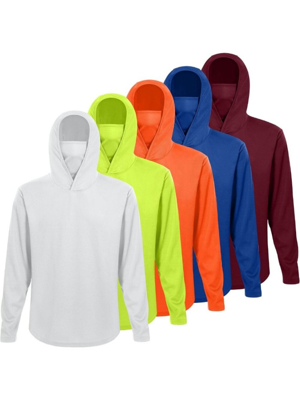 Men's Long Sleeve UPF 50+ Sun Protection Hoodie Shirt for Fishing & Hiking